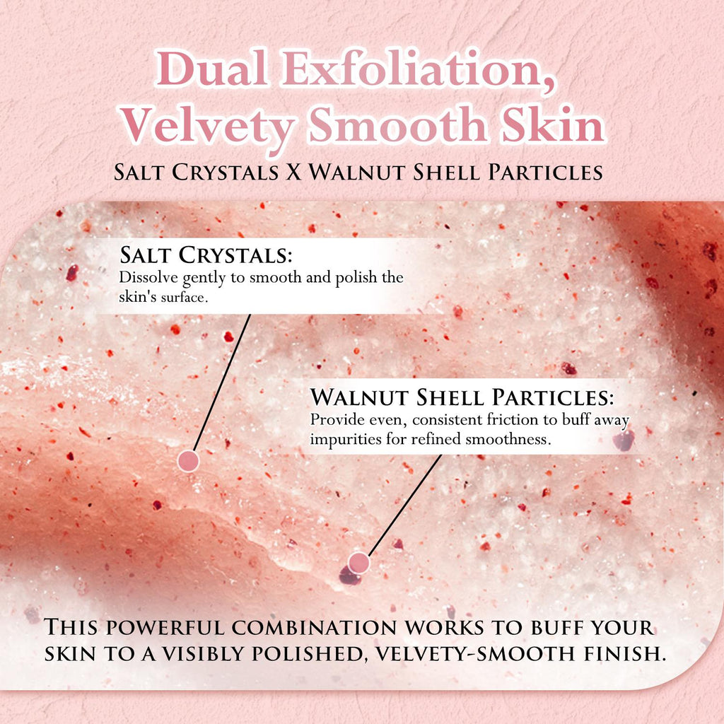 A Kavouge Shower Salt Body Scrub Exfoliating Niacinamide Retinol Lavender Extract Centella Whitening Firming Smoothing Soothing Relaxing 300g