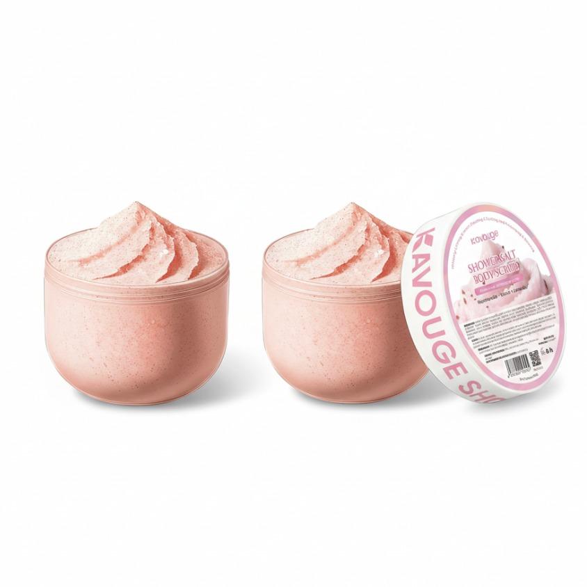 Kavouge Shower Salt Body Scrub Exfoliating Niacinamide Retinol Lavender Extract Centella Whitening Firming Smoothing Soothing Relaxing 300g