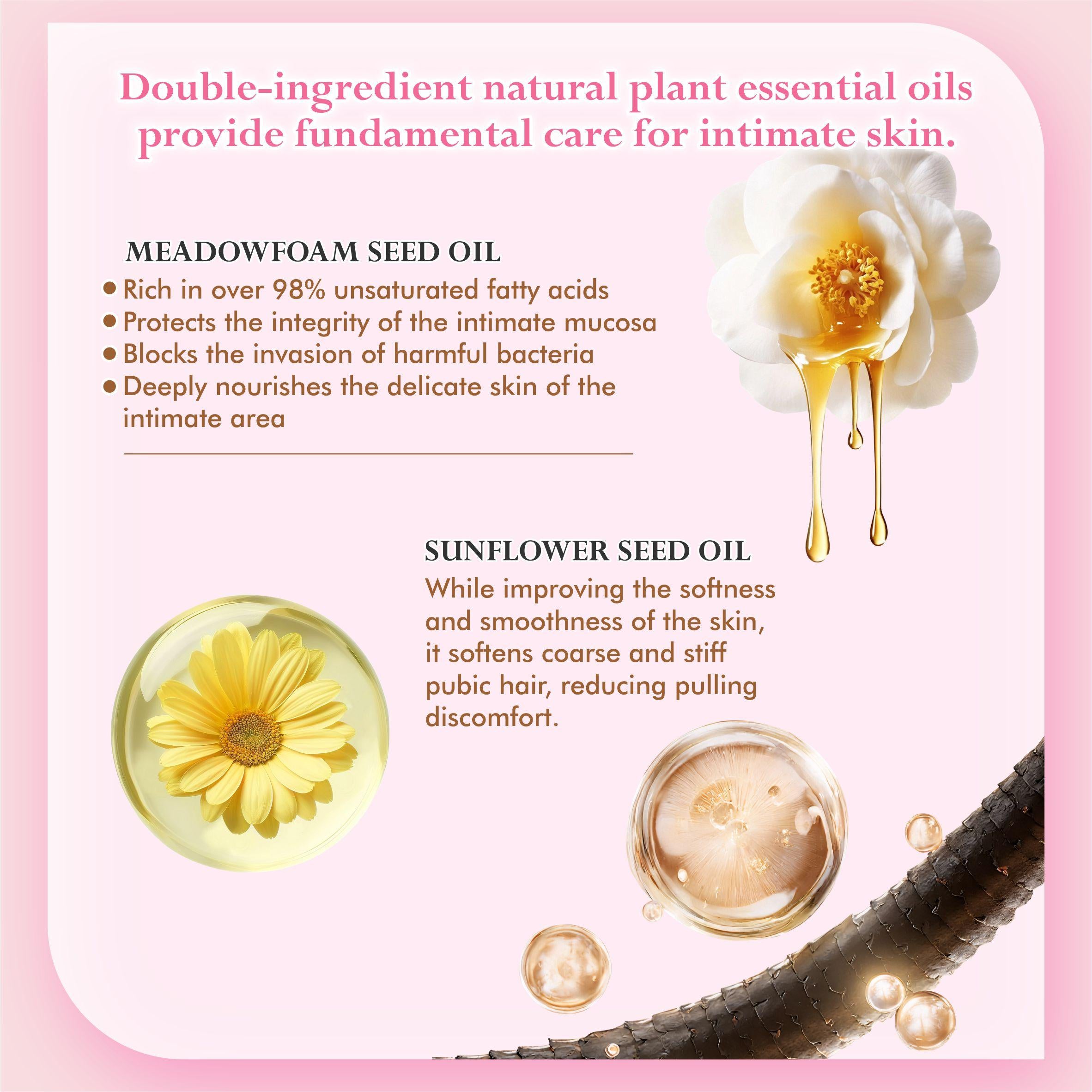 New Kavouge Mousse Feminine Wash + Soap + Scrub Gentle Cleaning Refreshing Odor-Removing Inhibit Bacteria pH 3.5-4.5 Feminine Care for Whitening