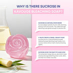 Kavouge Bleaching Soap Whitening Booster Niacinamide Face & Body Care Cleaning Sucrose Moisturizing Arbutin Licorice Extract Tranexamic Acid Long-Lasting Frangrance