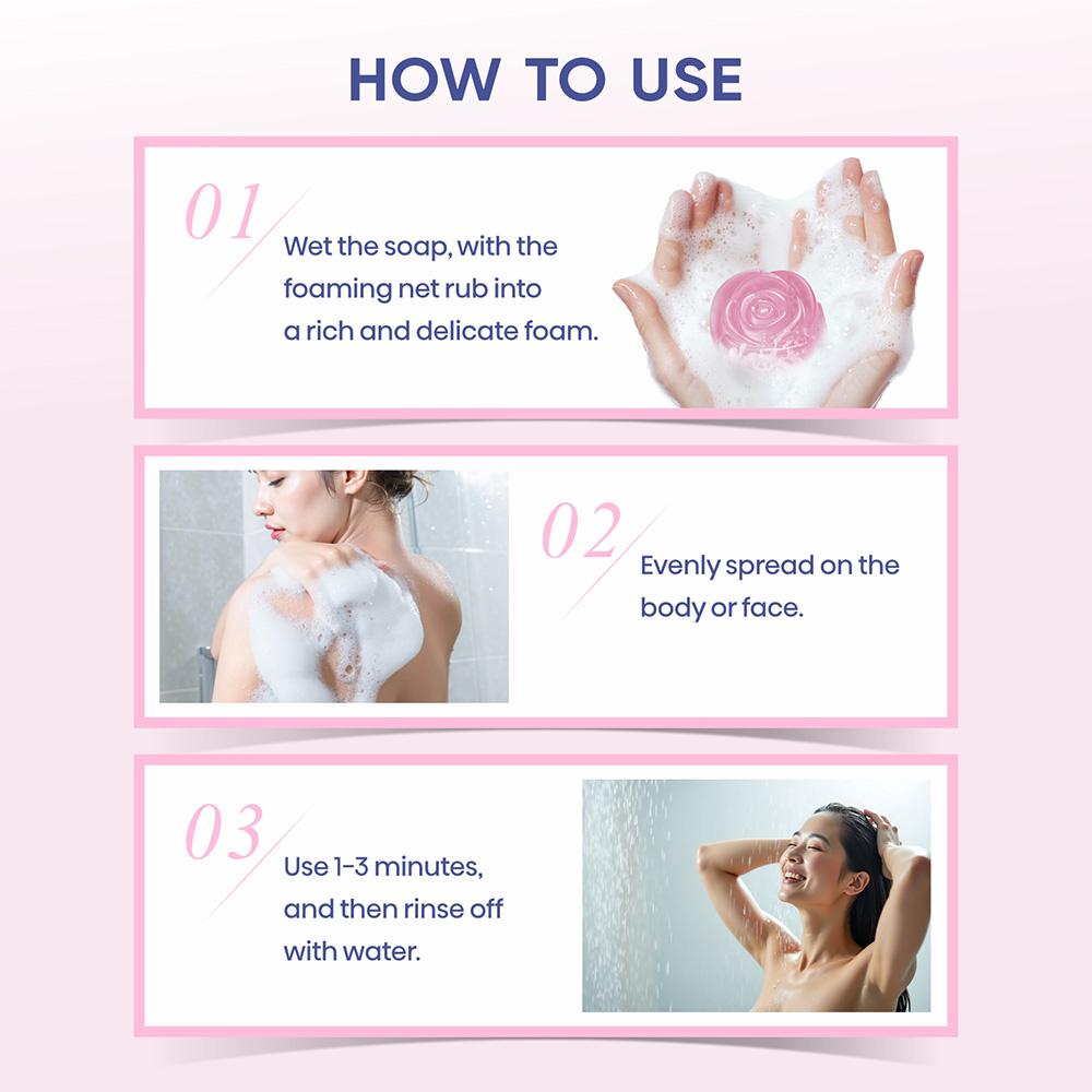 【Buy 3 Take 3】Kavouge Bleaching Soap Whitening Booster Niacinamide Face & Body Care Cleaning Arbutin Licorice Extract Tranexamic Acid Long-Lasting Frangrance