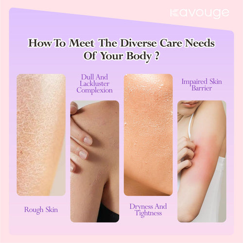 Kavouge Double-tube Whitening Body Serum & Lotion 2in1 Niacinamide Arbutin Ceramides Avocado Extract AHA Complex 1+1>2 Brightening