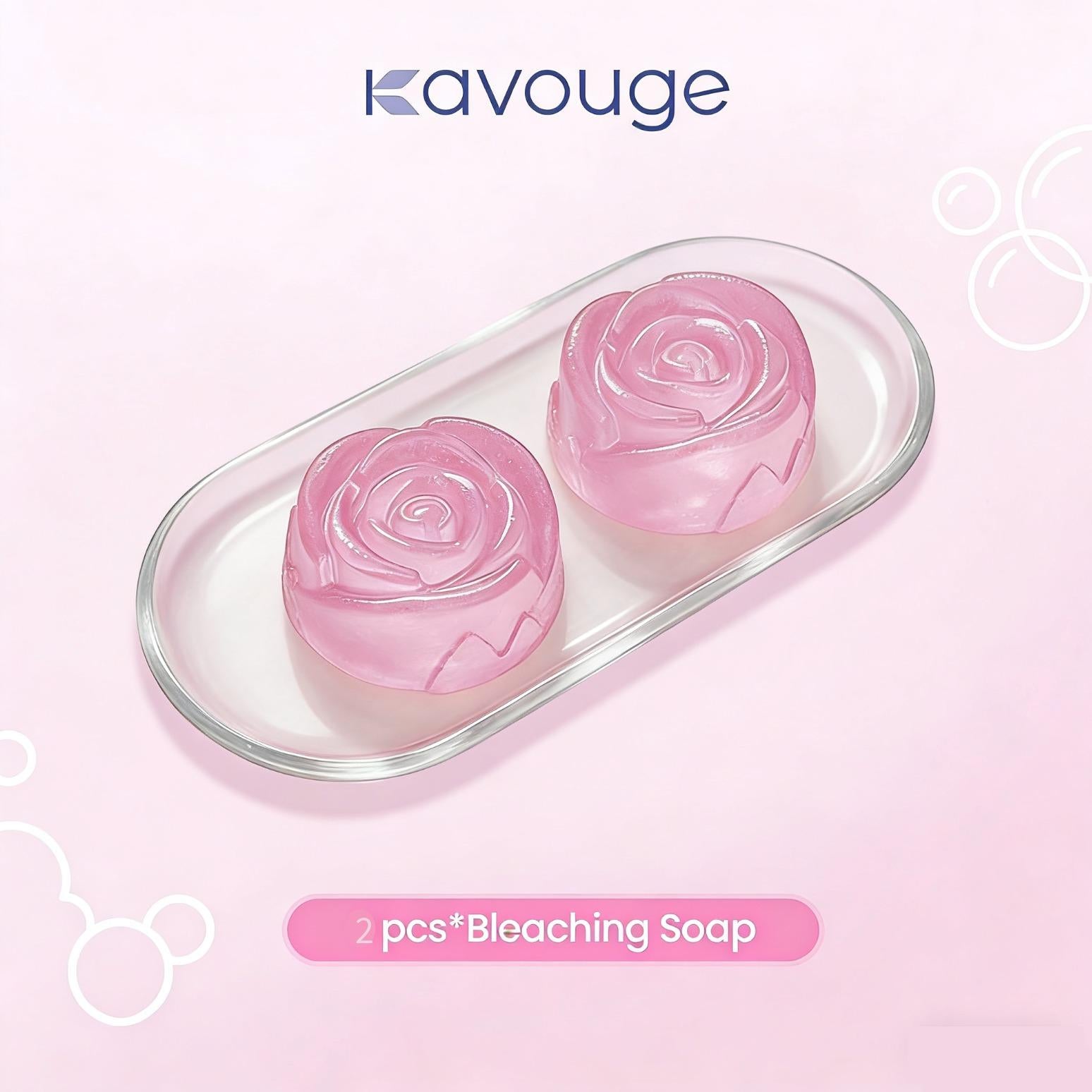 Kavouge Bleaching Soap Whitening Booster Niacinamide Face & Body Care Cleaning Sucrose Moisturizing Arbutin Licorice Extract Tranexamic Acid Long-Lasting Frangrance