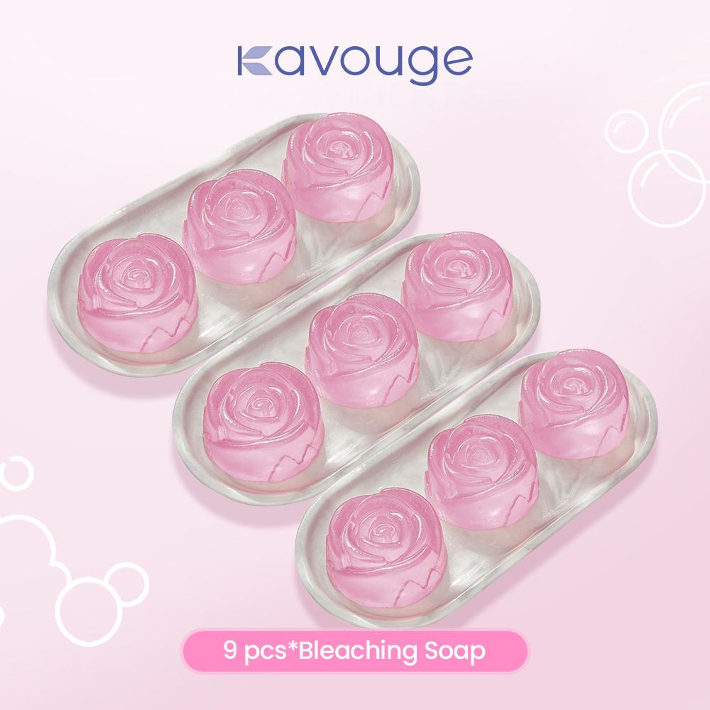 Kavouge Bleaching Soap Whitening Booster Niacinamide Face & Body Care Cleaning Sucrose Moisturizing Arbutin Licorice Extract Tranexamic Acid Long-Lasting Frangrance