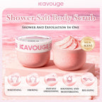 Kavouge Shower Salt Body Scrub Exfoliating Niacinamide Retinol Lavender Extract Centella Whitening Firming Smoothing Soothing Relaxing 300g