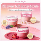 Kavouge Shower Salt Body Scrub Exfoliating Niacinamide Retinol Lavender Extract Centella Whitening Firming Smoothing Soothing Relaxing 300g