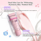 Kavouge Double-tube Whitening Body Serum & Lotion 2in1 Niacinamide Arbutin Ceramides Avocado Extract AHA Complex 1+1>2 Brightening